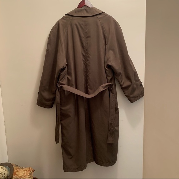 EVAN PICONE Vintage Brown Heavyweight Lined Trench Coat Mens 44R Chest Size 50 - Picture 2 of 12